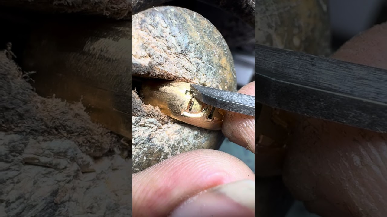 Enamel name making gold Ring 