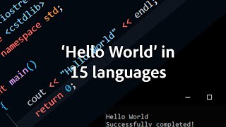 "HELLO WORLD" IN 15 LANGUAGES