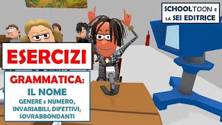 Grammatica esercizi - Il nome: genere e numero, invariabili, difettivi, sovrabbondanti