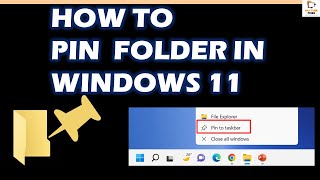 How to Pin Folder in windows 11 Taskbar