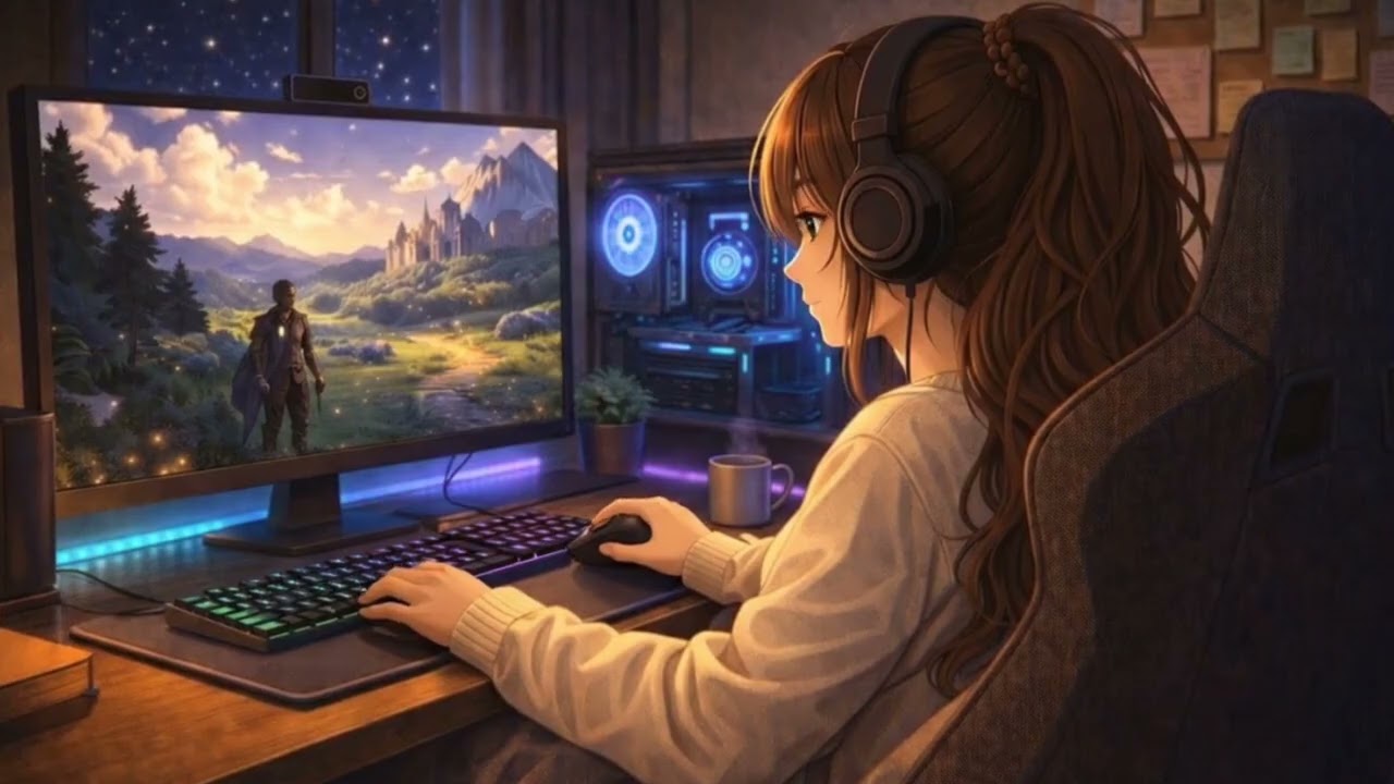 🎮🌙 midnight grind — cozy gaming lofi