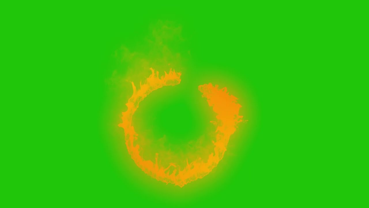 Logo Reveal Fire Circle Animated Green Screen effect YouTube