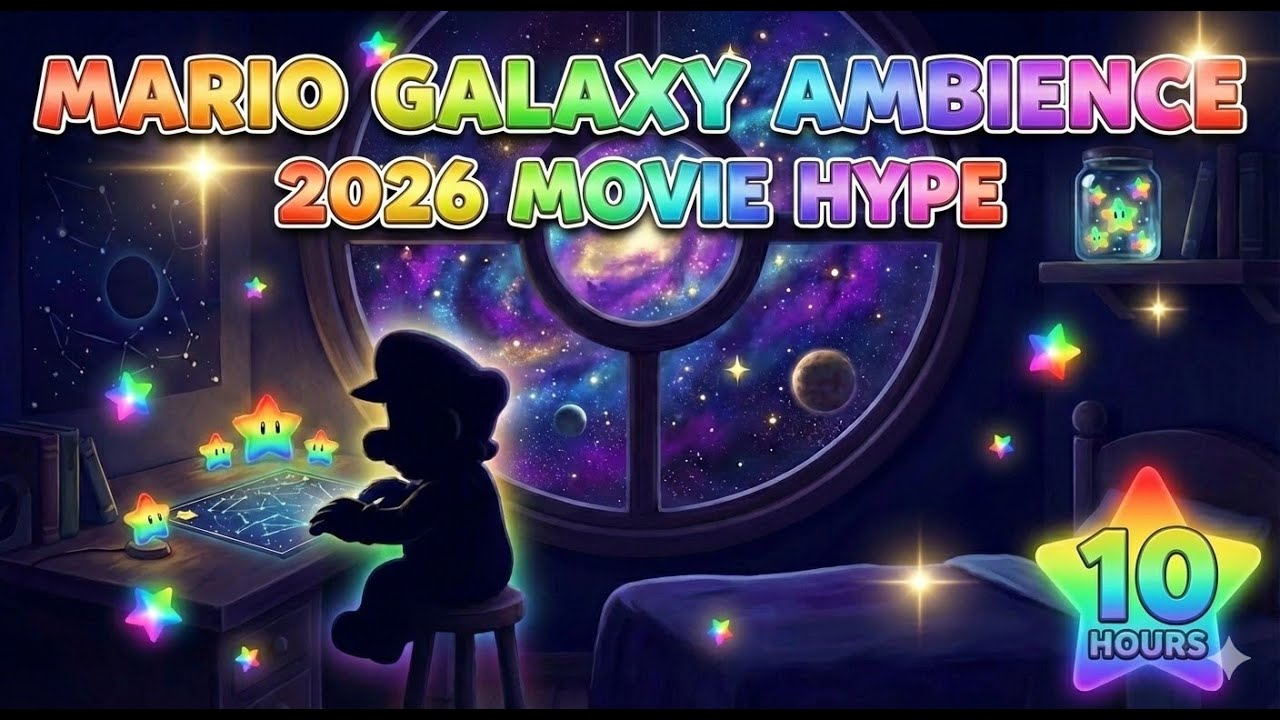 🌌 Super Mario Galaxy Ambience (10 Hours) ⭐️ Space Sleep & Study Music (2026)