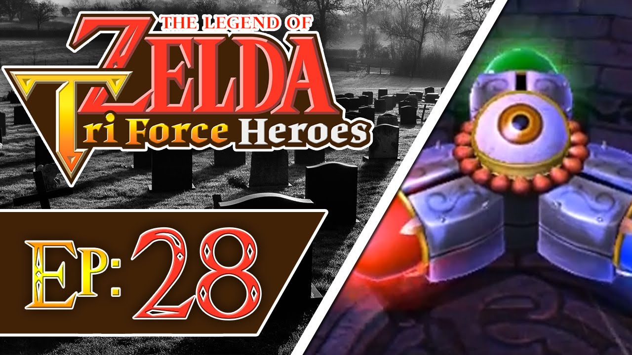 Tri Force Heroes - Part 28 | The Ruins - Grim Temple! [3-Player 100% Walkthrough]