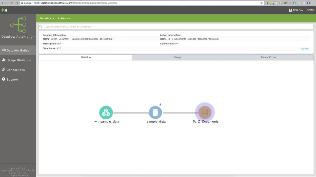 Zerion Dataflows: Creating a Documents Action - YouTube
