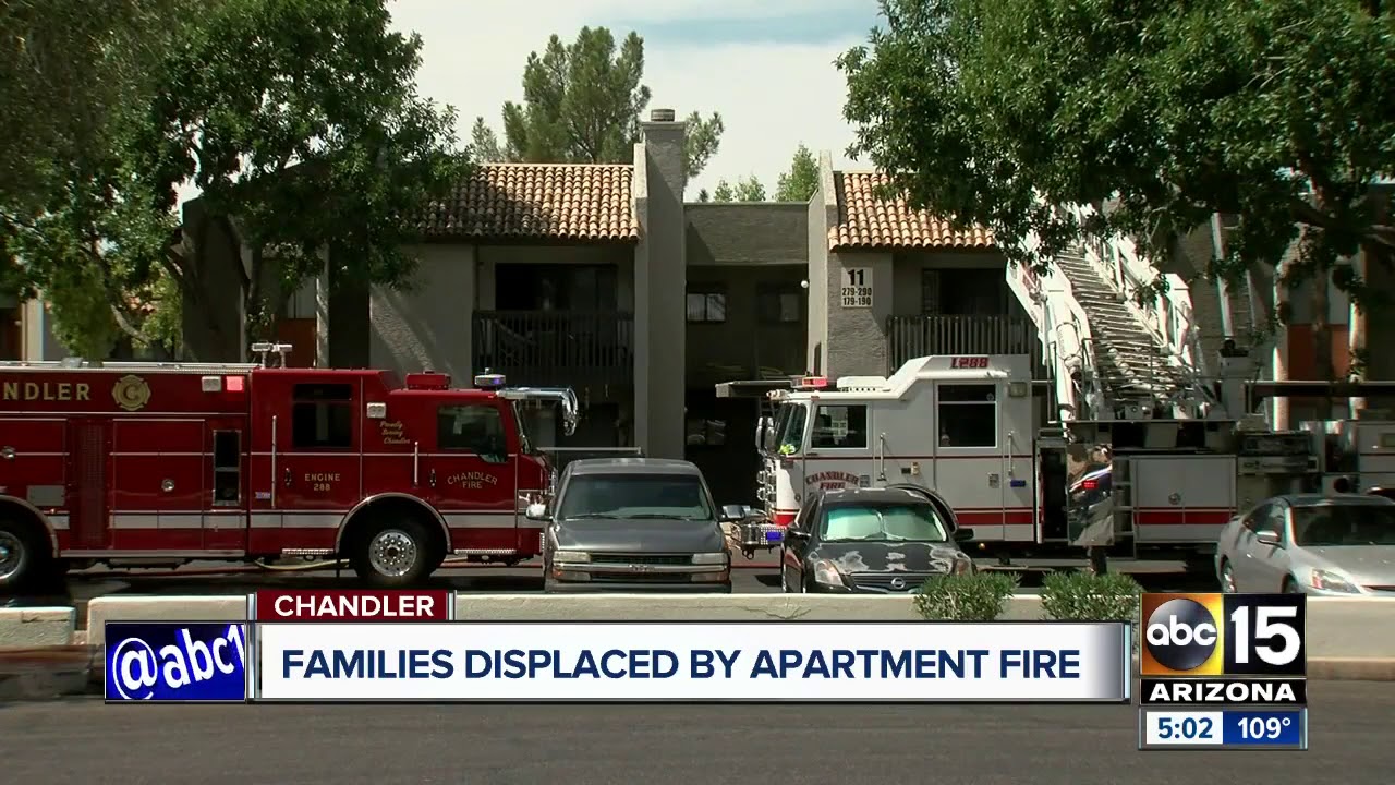 Families displaced by apartment fire - YouTube