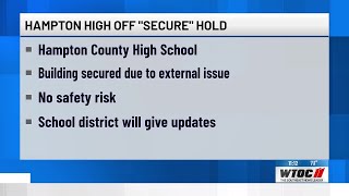 Hampton County High School placed under temporary ‘secure’ hold Thursday morning