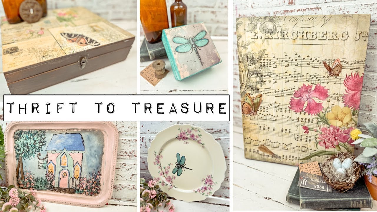 Transforming Thrift Store Junk into Beautiful Spring Home Decor