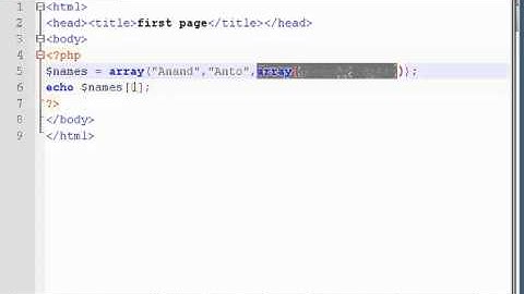 php tutorial in Tamil part - 17 Multidimensional Arrays