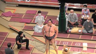 溜席の妖精さんが見守る中、復活大関照ノ富士が優勝決定戦を制し連続優勝 大相撲 5月場所 千秋楽  2021 May Grand SUMO TOURNAMENT Final Day.