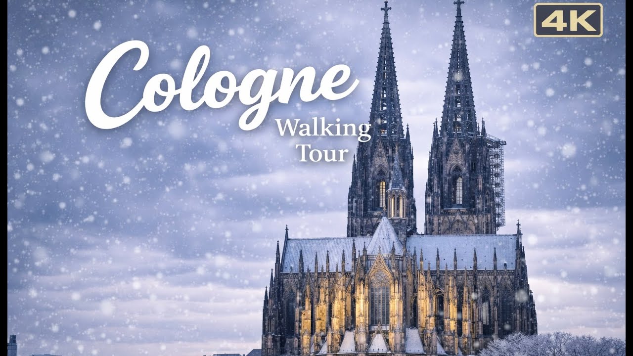 Evening Winter Walk in Cologne 🇩🇪 | Cologne Cathedral & Evening Service | Night City Atmosphere