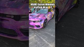 This #widebody #392 ScatPack #customwrap is INSANE😮💨 #car #mopar #srt #customcars #hemi #cars