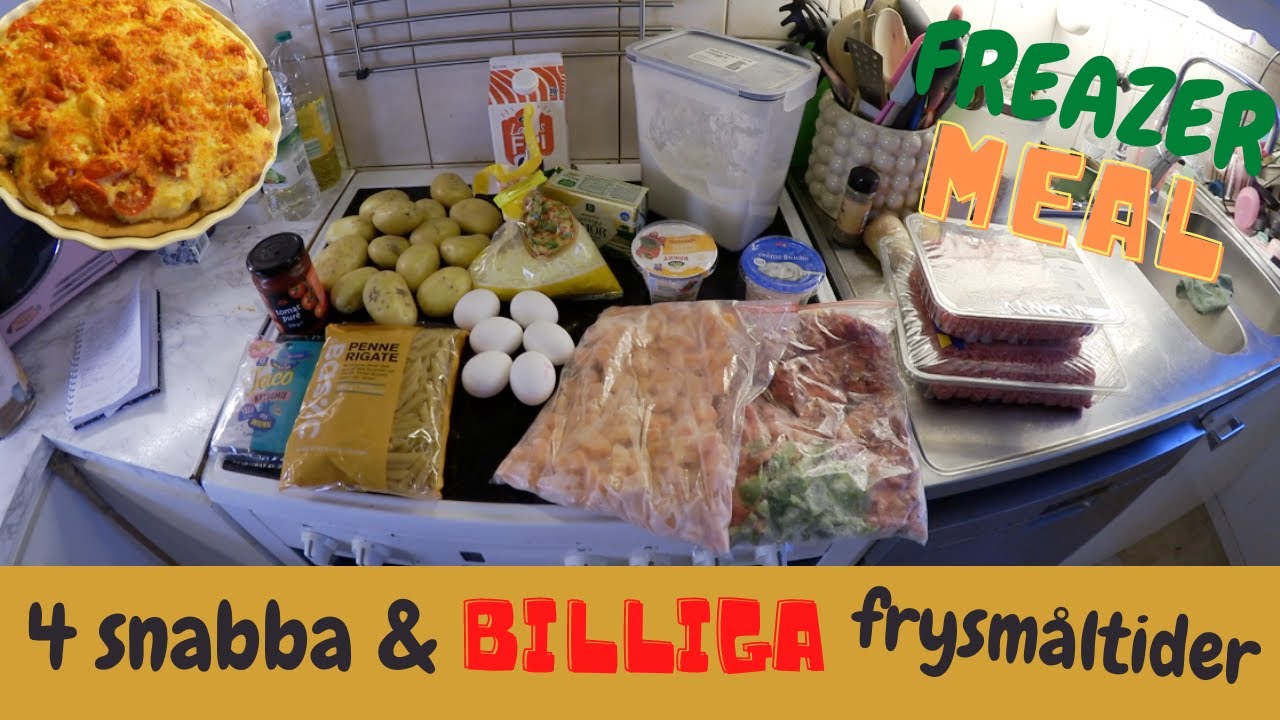 SNABBA och BILLIGA frysmåltider UNDER 2 timmar!!!