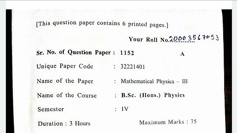 Mathematical Physics-III Question paper-5, DU | MP-3 | Semester IV | University of Delhi #DU #2022