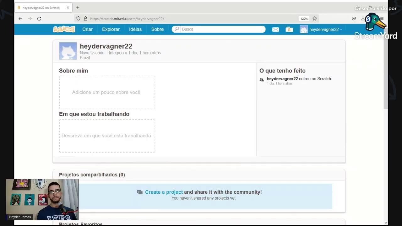 Curso de Scratch - Como compartilhar seu perfil no Scratch - YouTube