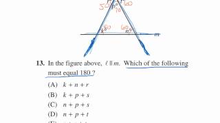 SAT Math - Angles and Parallel Lines