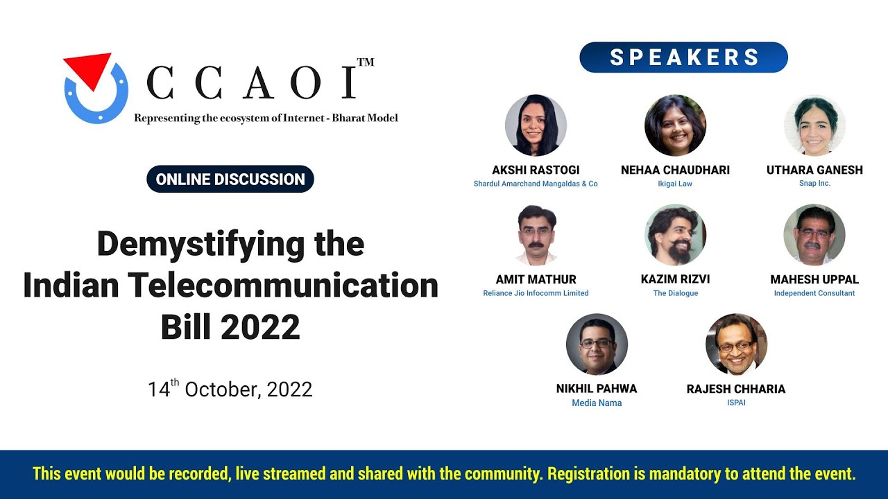 CCAOI Stakeholder Discussion: Demystifying the Indian Telecommunication Bill 2022