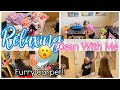 RELAXING CLEAN WITH ME! LAUNDRY MOTIVATION | BATHROOM CLEAN | CARPET SQUEEGEE TRY OUT | FAMILY CLEAN