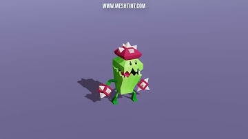 www.Meshtint.com | Cactus Monster Toon Series | Animations Preview