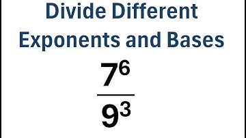 How to Divide Exponents with Different Powers and Bases