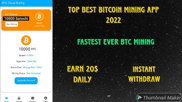 🔥New Best Bitcoin Mining App 2022 || 10000 Satoshi In 10 Minutes || Instant Withdraw