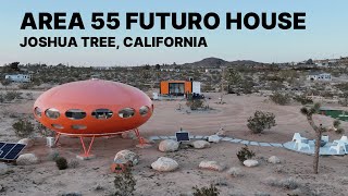 Drone of Area 55 Futuro UFO House In Joshua Tree