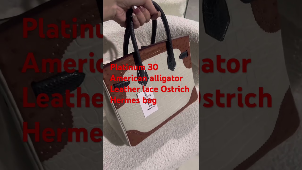 Platinum 30 American alligator leather lace lizard ostrich Hermes Similar Luxury Bag 