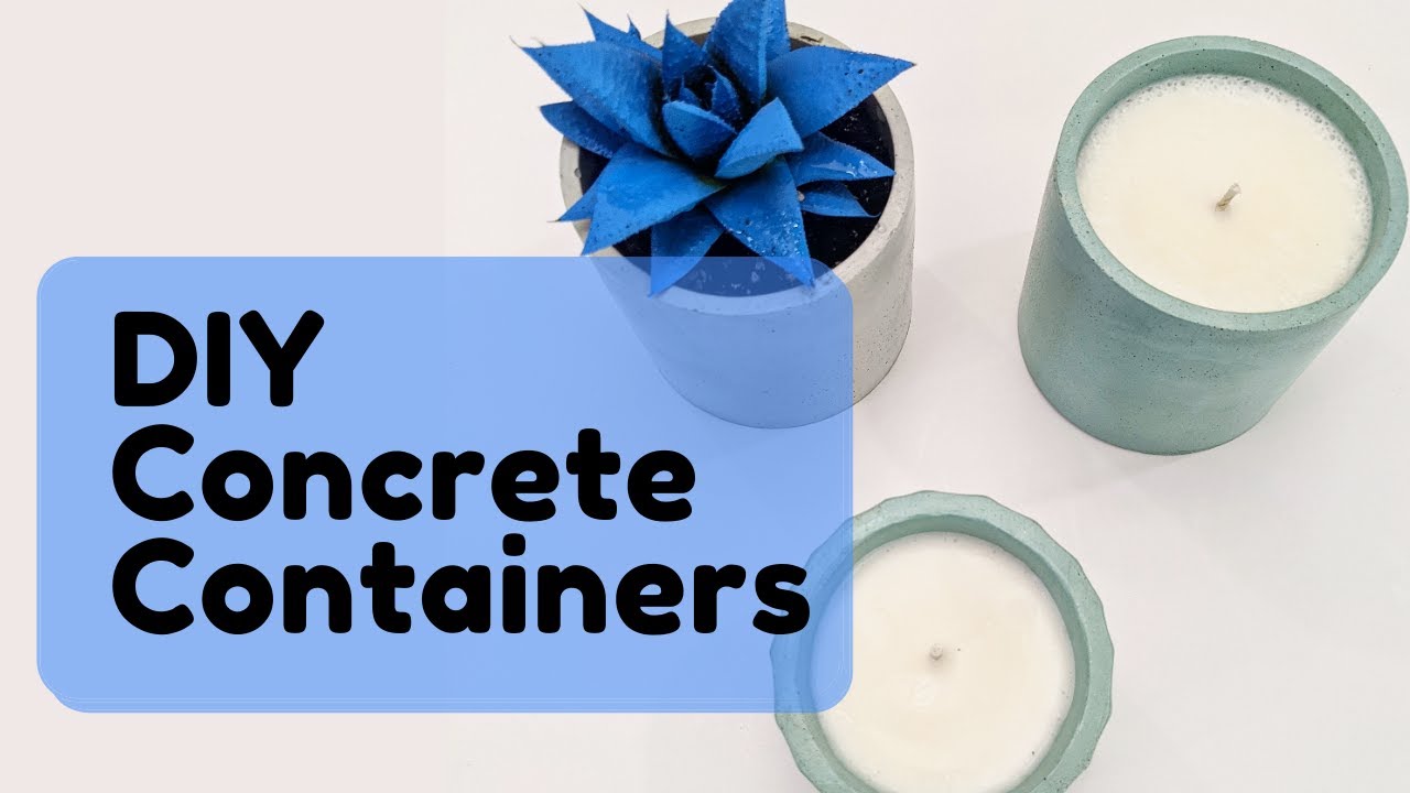 DIY Concrete Containers or Vessels For Candles or Plants YouTube