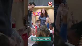 Behind the Science: Meteorologist shows kindergarteners how to make tornado tubes #shorts