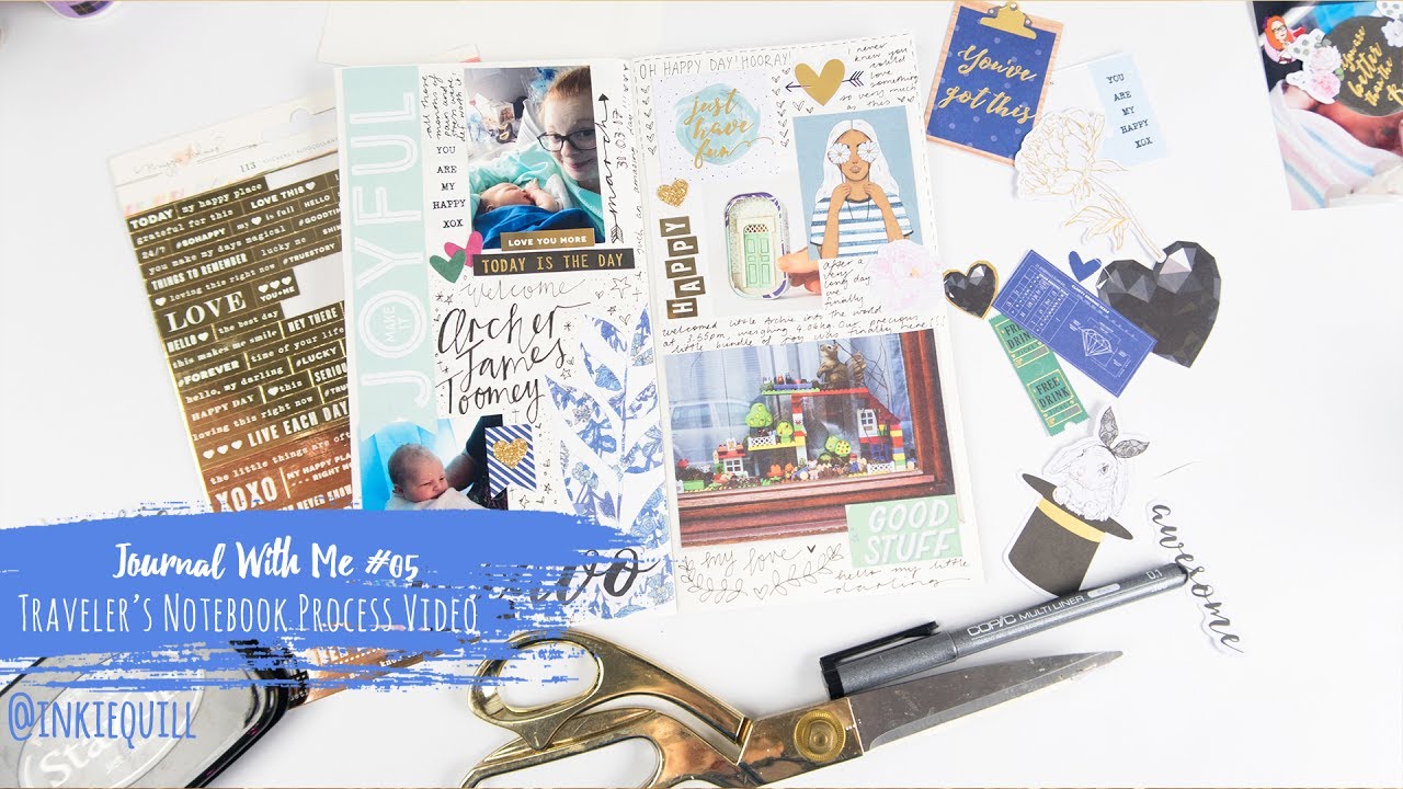 Journal With Me #05 ~ Traveler's Notebook + + + LET'S GET INKIE