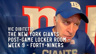 The New York Giants Post-Game Locker Room - Week 9 - Forty-Niners