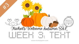 FLOSSTUBE Stitch With Me | Welcome Autumn SAL Week 3