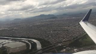 Delta 737 Mexico City High Altitude Airport LONG Rolling Take OFF Delta Airlines Take Off Over Mexico City Massive Metropolis