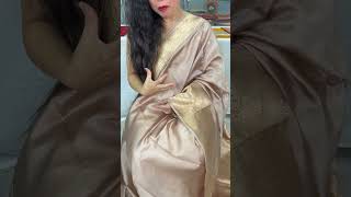 Silk Mark Certified Satin Silk Banarasi Saree Bengal Looms