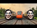 Dangerous Ghost Headed Train Balurghat Express Furious Moving Throughout at Railgate crossing