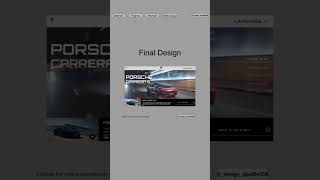 Luxury Car Website UI Design | Figma Motion Animation 🚗✨. #shorts