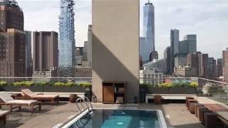 Jimmy at the James rooftop pool - New York