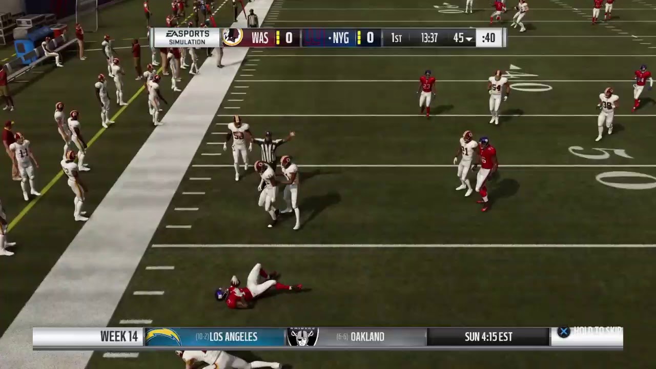 Madden 19 Giants Franchise 2020-2021 Season: Redskins vs Giants Game 2