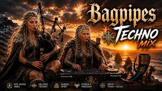 Bagpipe Techno Mix 🎶 Epic Scottish Highlands 🔥 Celtic Beats for Workout, Driving & Focus