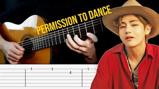 Permission To Dance Bts Guitar Tab Tutorial
