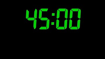 45 Minute Countdown Timer — Green Digital Display | Silent + End Alarm