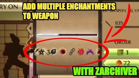 Shadow fight 2 how to ADD MULTIPLE ENCHANTMENTS to weapon using Quickedit and Zarchiver!