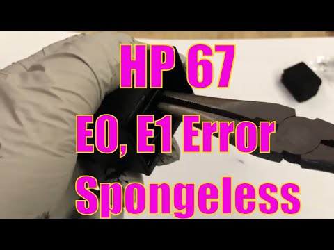 Hervul HP 67 67XL inktcartridge - deel 2 - E0 E1-fout, sponsloos navulbaar en sponsvermoeidheid