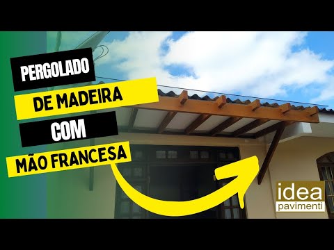 PERGOLADO DE MADEIRA TIPO TOLDO COM MÃO FRANCESA