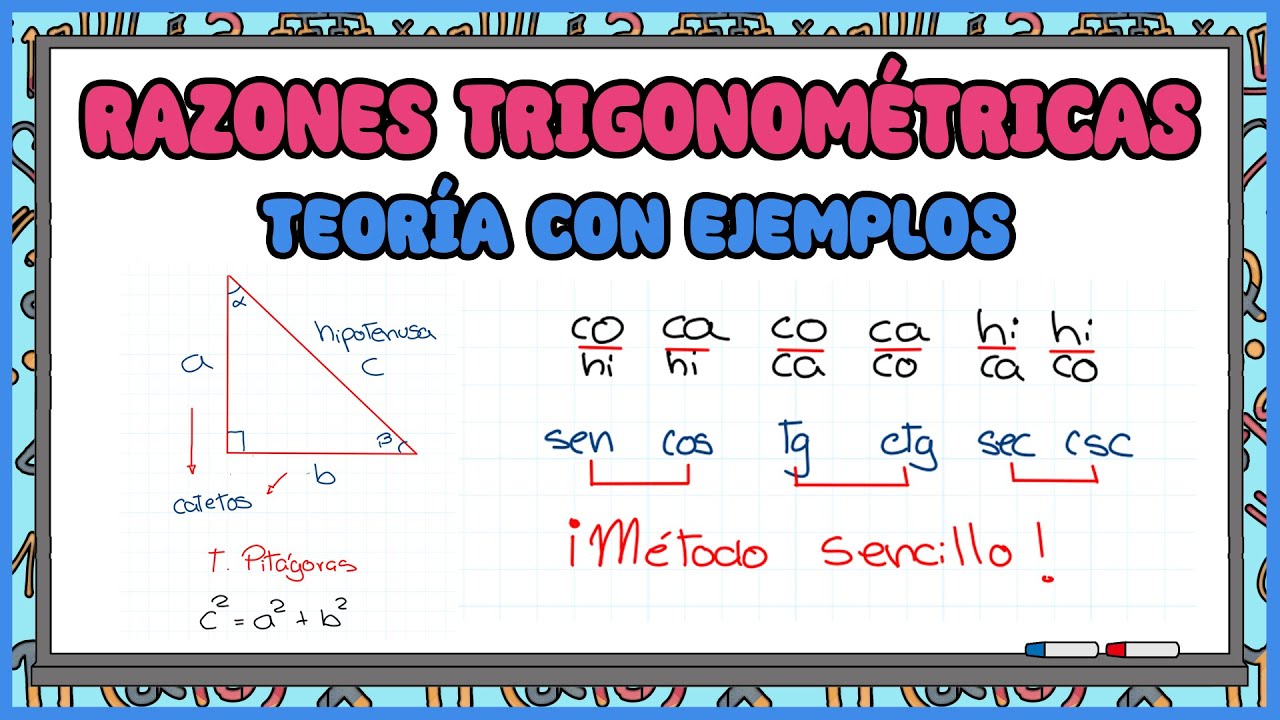 Razones trigonométricas teoría con ejemplos resueltos