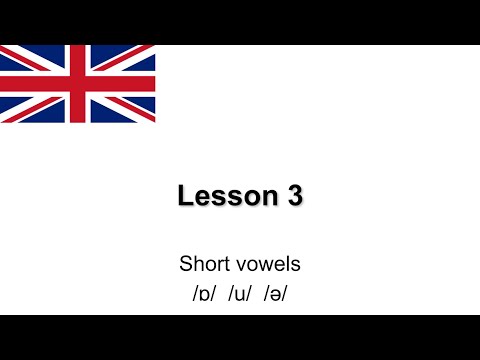 English (Pronunciation) Lesson 3, Short vowels /ɒ/ /u/ /ә/ - YouTube