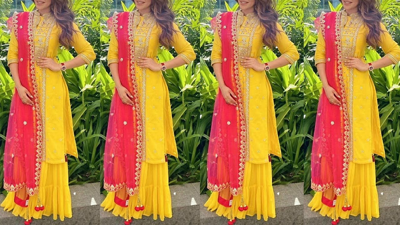 Party Wear Sharara Suit Design | Latest Sharara Suit Design | Indian Wedding Outfit Ideas