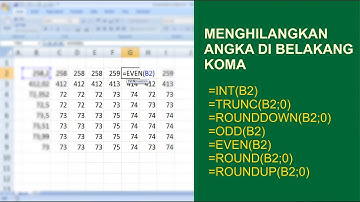 Rumus Excel dan Cara Menghilangkan Angka di Belakang Koma