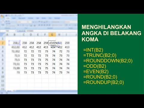 Rumus Excel dan Cara Menghilangkan Angka di Belakang Koma