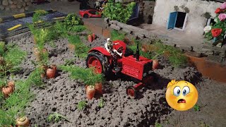 Diy mini tractor making agriculture cultivator for carrot Farming | pough machine @minifarming4842